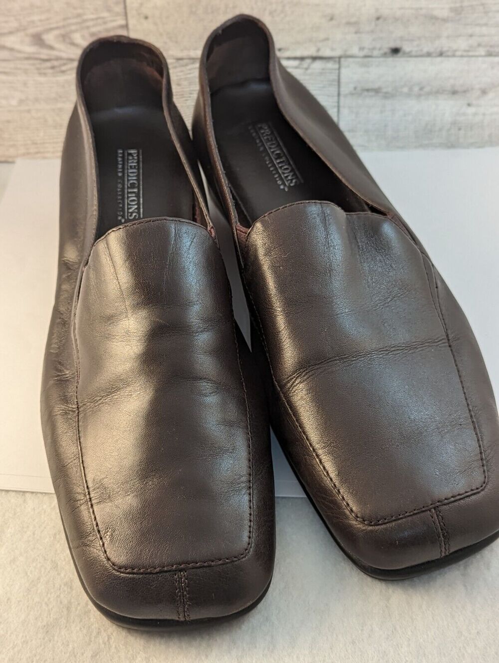 Predictions Leather Collection Loafers 9 Brown GUC